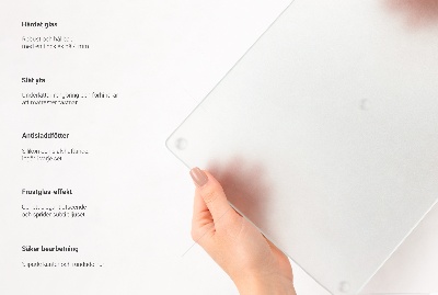 Beskyttelsesplade til komfur i kvadratisk, halvtransparent design