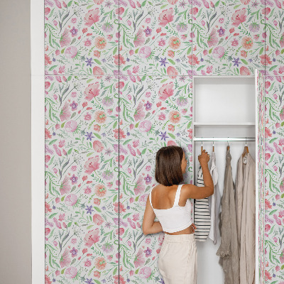 Selvklæbende folie til møbler Pastelflora