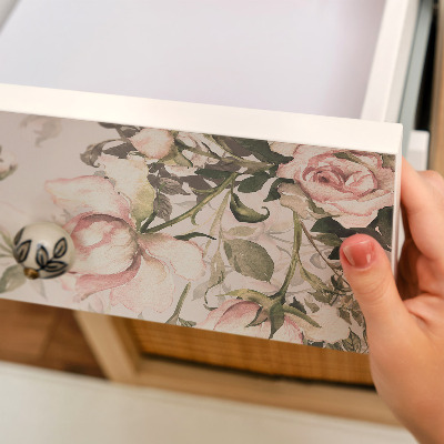 Selvklæbende folie til møbler Vintage blomster