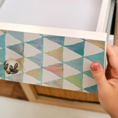 Selvklæbende folie til skabslåge Farverigt retromønster