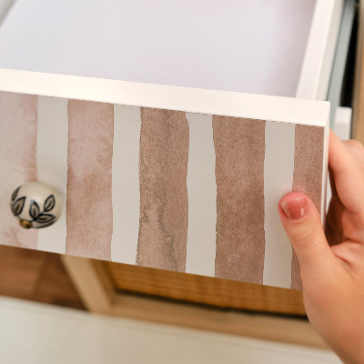 Selvklæbende folie til skab Beige striber