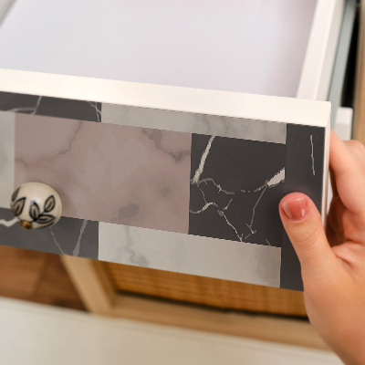 Selvklæbende folie til skab Marmorstil