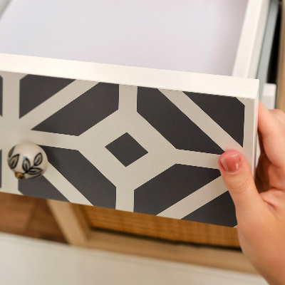 Selvklæbende folie til skab Sort og hvidt mønster