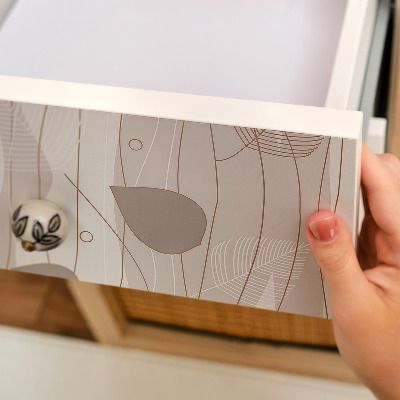 Selvklæbende folie til skabslåge Bladmønster