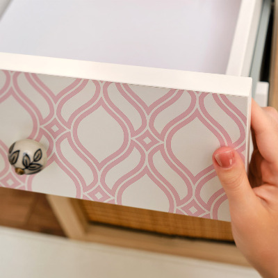 Selvklæbende folie til skab Lyserød elegance