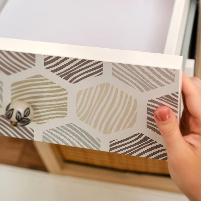 Selvklæbende folie til skabslåge Sekskantet mosaik