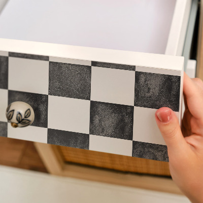 Selvklæbende folie til skab Skakbrætkunst