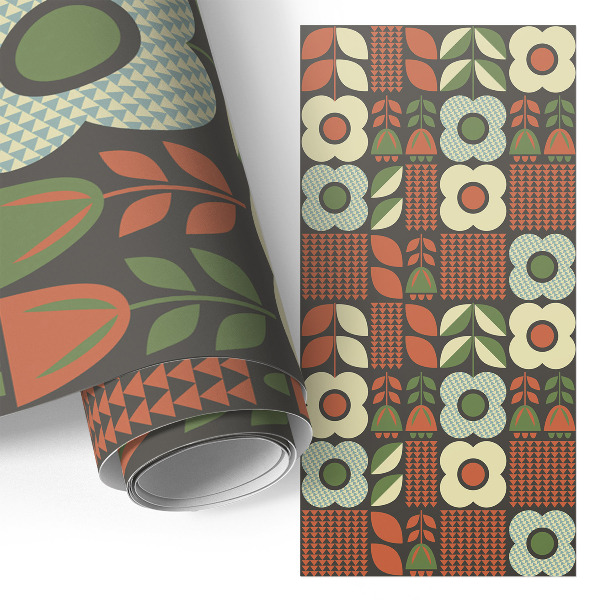 Selvklæbende folie til skabslåge Blomsterfolklore