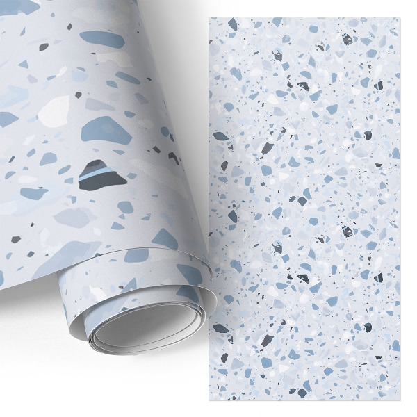 Selvklæbende folie til skab Terrazzo-mosaik