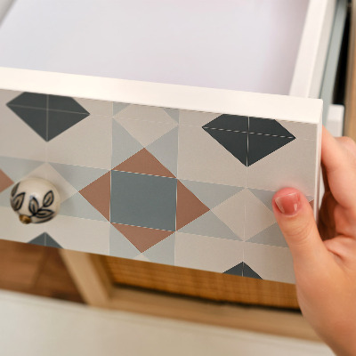 Selvklæbende folie til skabslåge Geometrisk komposition