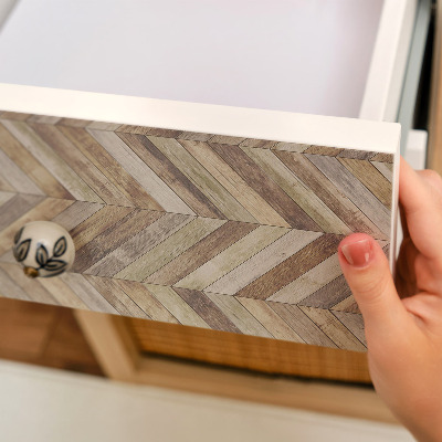 Selvklæbende folie til møbler Tidløs sildebensmønster