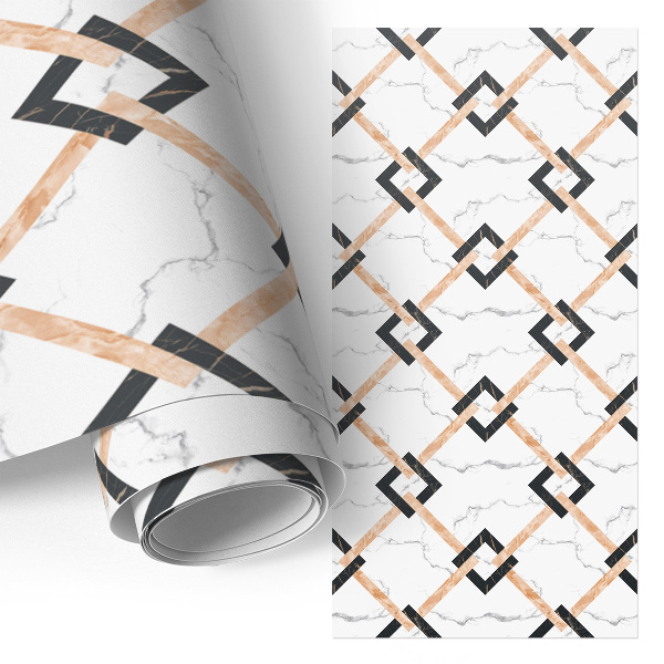 Selvklæbende folie til skab Fletning på marmor