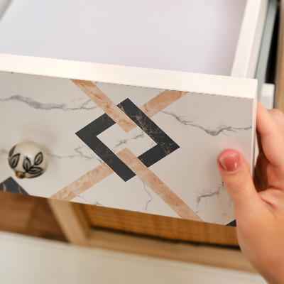 Selvklæbende folie til skab Fletning på marmor