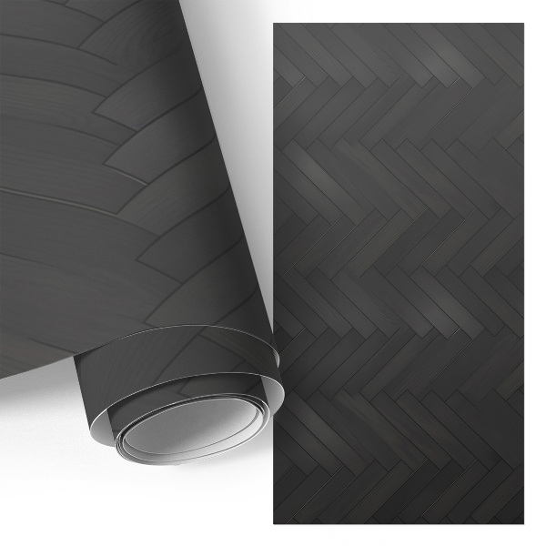 Møbelfolie Mørk sildebensmønster