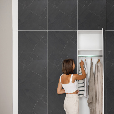 Dekorationsfolie Sort marmor