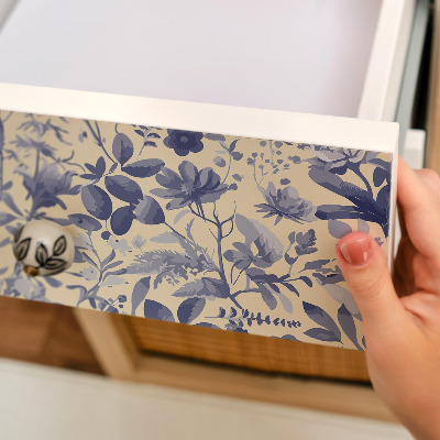 Selvklæbende folie til skabslåge Blomstermønster
