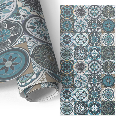 Selvklæbende folie til skab Mandala-fliser