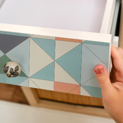 Selvklæbende folie til skab Geometrisk mosaik