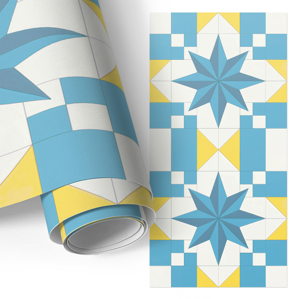 Selvklæbende folie til skabslåge Blå stjerner