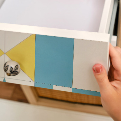 Selvklæbende folie til skabslåge Blå stjerner