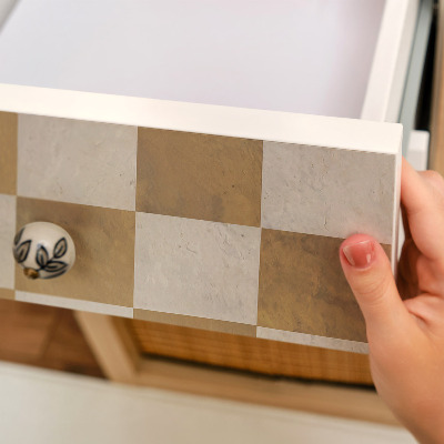 Selvklæbende folie til skabslåge Sennep skakbræt