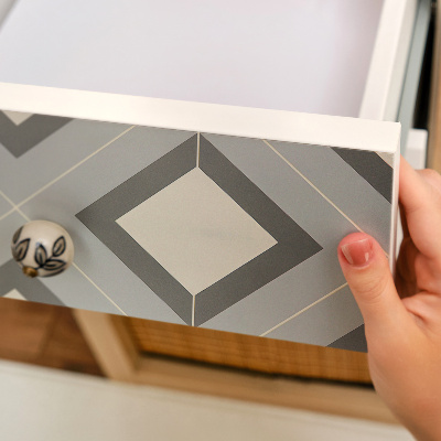 Selvklæbende folie til skab Geometrisk mønster