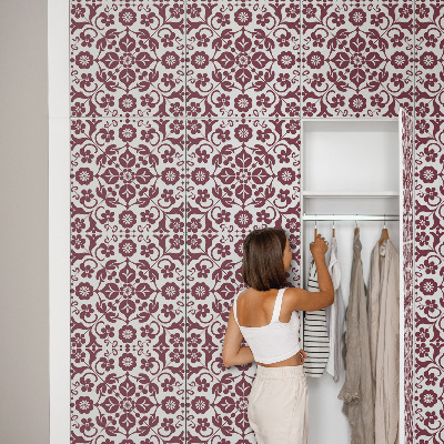 Selvklæbende folie til skabslåge Blomstermønster