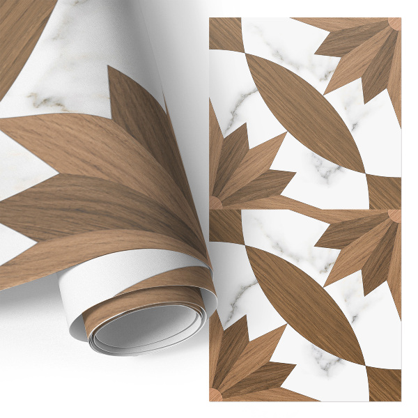 Selvklæbende folie til skabslåge Træ og marmor