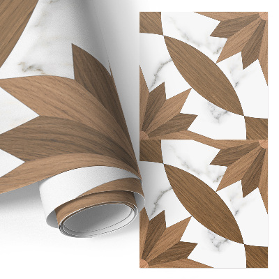 Selvklæbende folie til skabslåge Træ og marmor