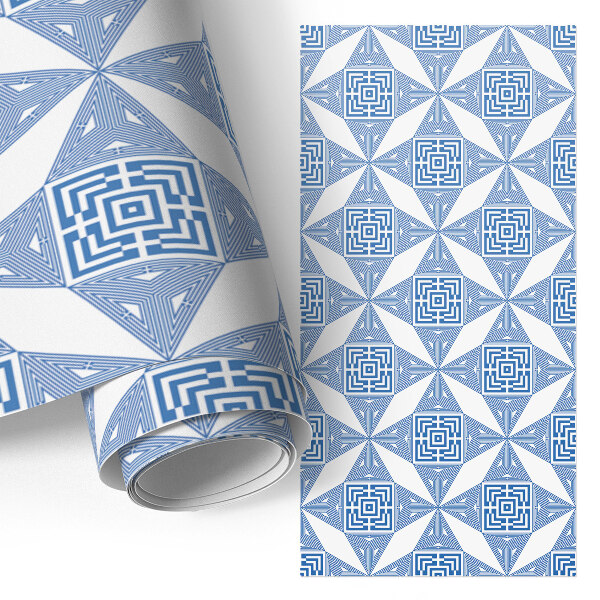 Selvklæbende folie til møbler Græsk mosaik