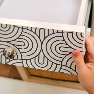 Selvklæbende folie til skab Geometriske mønstre
