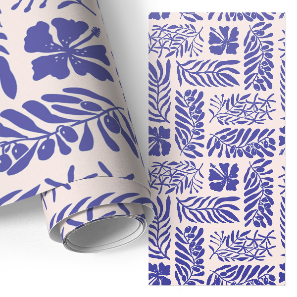 Selvklæbende folie til møbler Botaniske mønstre