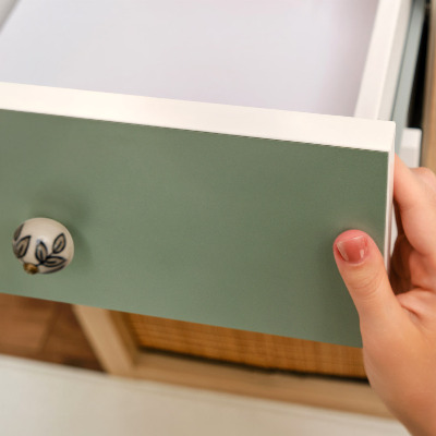 Selvklæbende folie til skab Dæmpet grøn