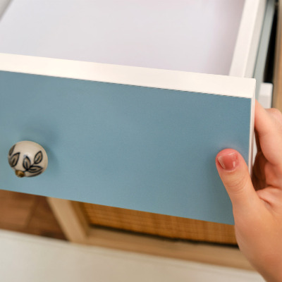 Selvklæbende folie til skab Blå farve