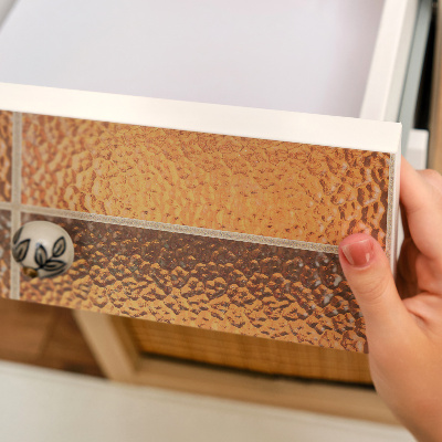 Selvklæbende folie til skabslåge Glasblokke