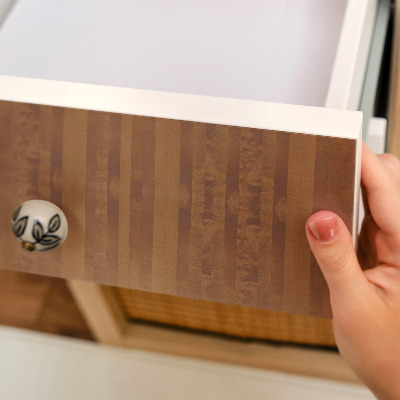 Selvklæbende folie til skabslåge Brun tekstur