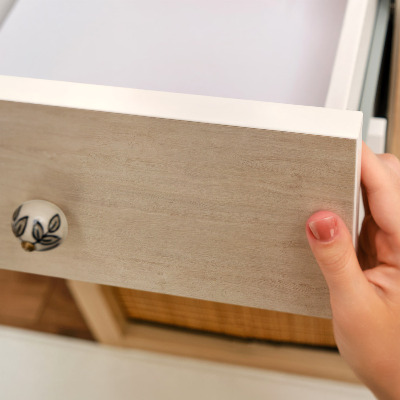 Selvklæbende folie til skab Beige træ