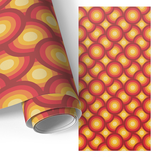 Selvklæbende folie til møbler Farverige cirkler