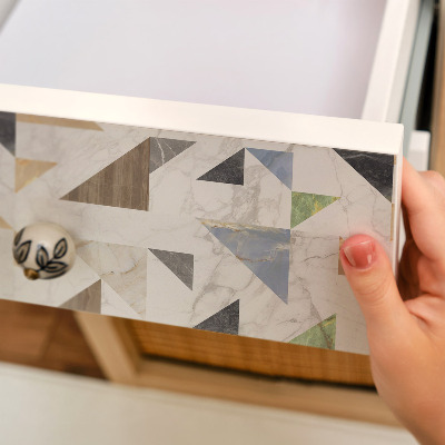 Selvklæbende folie til skab Geometrisk mønster