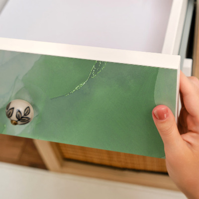 Selvklæbende folie til møbler Grøn abstraktion