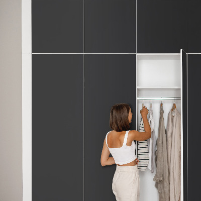 Selvklæbende folie til skabslåge Sort