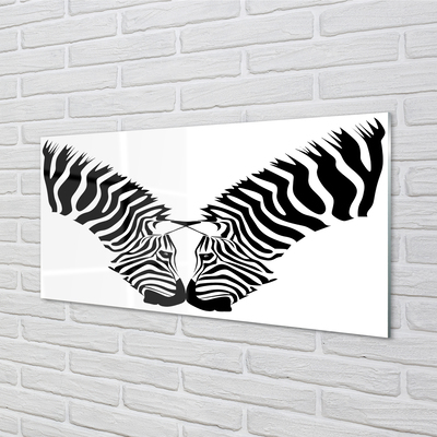 Glas billede Spejlbillede af zebra