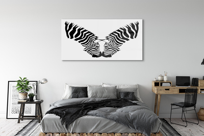 Glas billede Spejlbillede af zebra