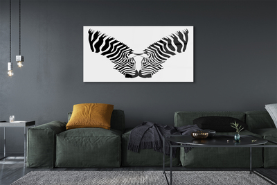 Glas billede Spejlbillede af zebra