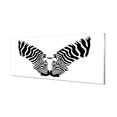 Glas billede Spejlbillede af zebra