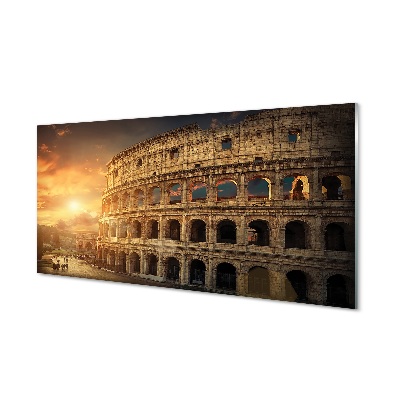 Billede på glas Rom Colosseum solnedgang