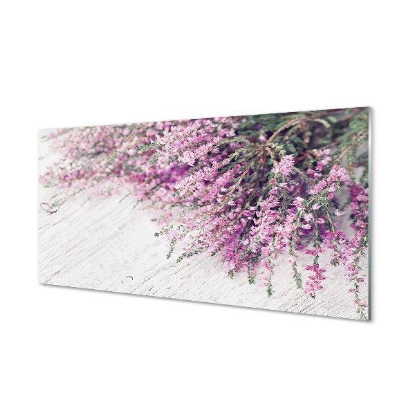 Glasfoto Blomster planker