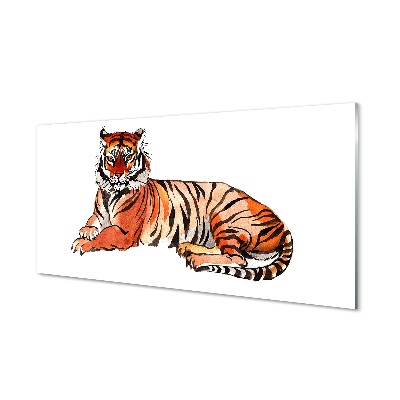 Glas billede Malet tiger