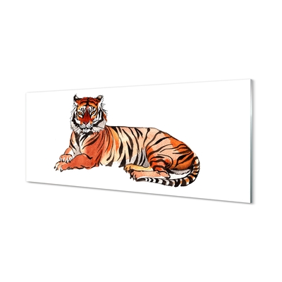 Glas billede Malet tiger