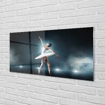 Billede glas Hvid kjole ballet kvinde